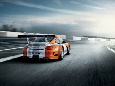 Porsche 911 GT3 R Hybrid 2011 metal framed poster