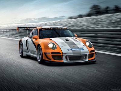 Porsche 911 GT3 R Hybrid 2011 canvas poster