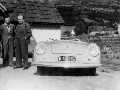 Porsche 356 No 1 1948 wooden framed poster