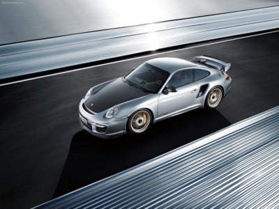 Porsche 911 GT2 RS 2011 metal framed poster