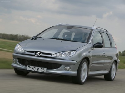 Peugeot 206 SW HDi 2004 Poster with Hanger