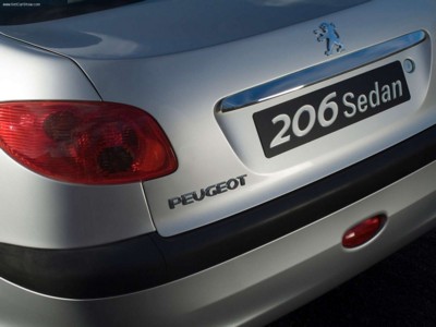 Peugeot 206 Sedan 2006 canvas poster