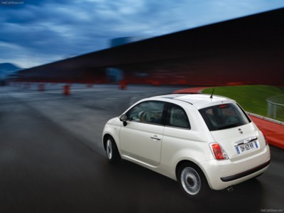 Fiat 500 2008 canvas poster