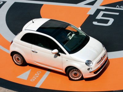 Fiat 500 2008 canvas poster