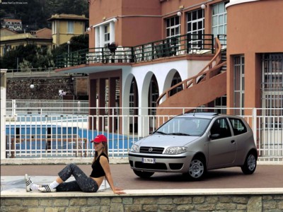 Fiat Punto Active 2003 wooden framed poster