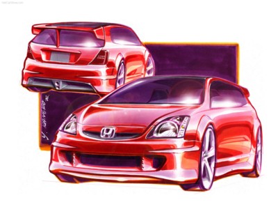 Honda Civic Si Concept 2003 poster