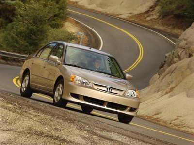Honda Civic Hybrid 2003 metal framed poster