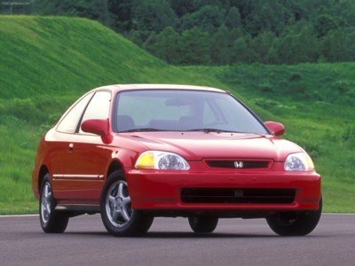 Honda Civic Coupe 1995 Poster with Hanger