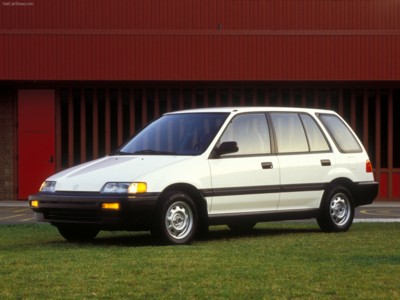 Honda Civic Wagon 1988 Poster with Hanger