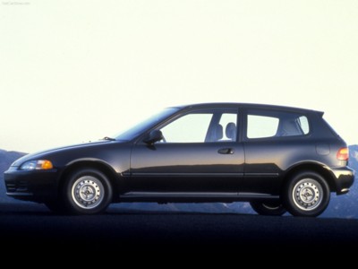 Honda Civic Hatchback 1992 Poster with Hanger