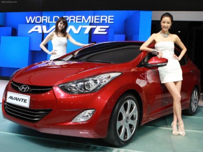 Hyundai Avante 2011 metal framed poster
