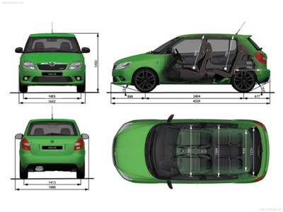 Skoda Fabia RS 2011 Poster with Hanger