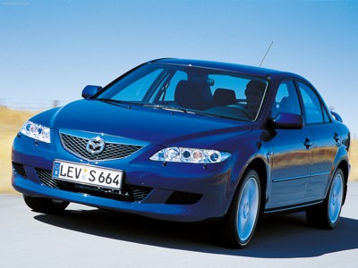Mazda 6 Sedan 2002 metal framed poster
