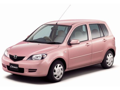 Mazda Demio Stardust Pink Limited Edition 2003 Poster with Hanger