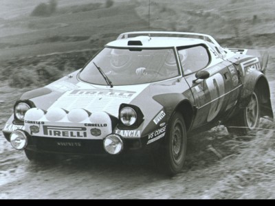 Lancia Stratos Rally Version 1972 metal framed poster