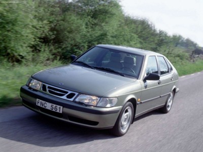 Saab 9-3 1999 metal framed poster