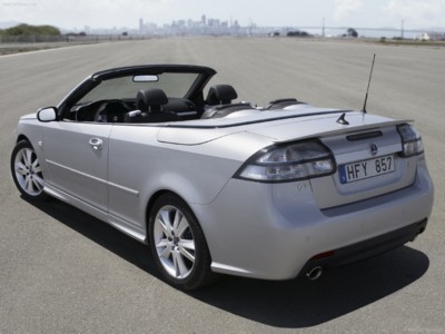 Saab 9-3 Convertible 2008 Poster with Hanger