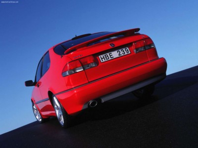 Saab 9-3 Aero Coupe 2001 Poster with Hanger