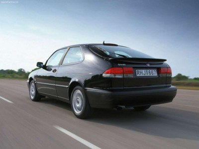 Saab 9-3 Coupe 2001 Poster with Hanger