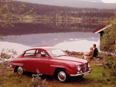 Saab 96 1967 Poster with Hanger