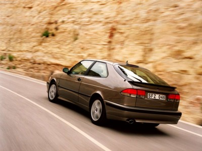 Saab 9-3 Coupe 2002 canvas poster