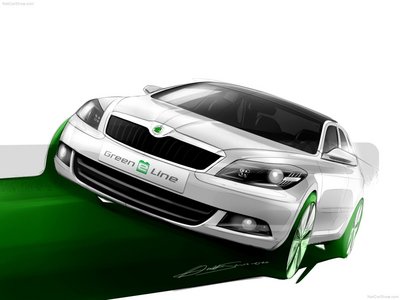 Skoda Octavia Green E Line Concept 2010 poster