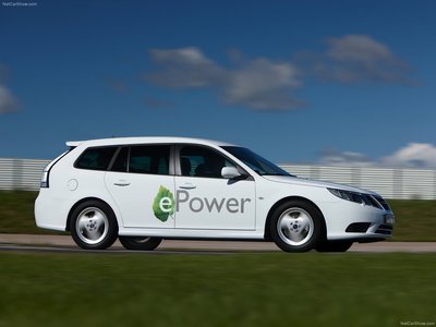 Saab 9-3 ePower Concept 2010 canvas poster