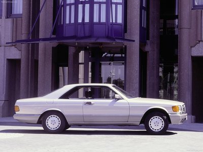Mercedes-Benz S-Class Coupe 1981 Poster with Hanger