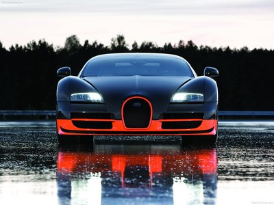 Bugatti Veyron Super Sport 2011 metal framed poster