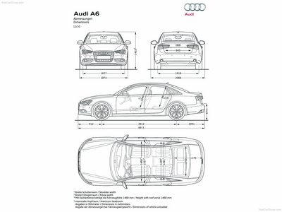 Audi A6 2012 wooden framed poster