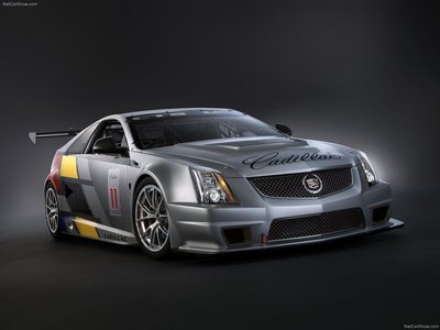 Cadillac CTS-V Coupe Race Car 2011 Poster with Hanger