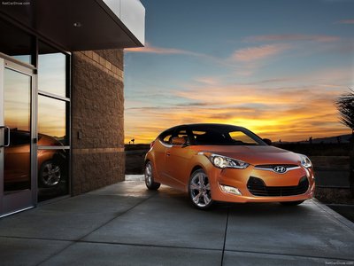 Hyundai Veloster 2012 Poster with Hanger