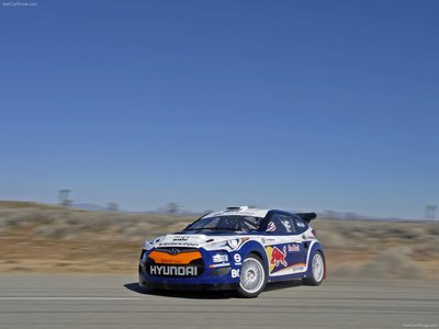 Hyundai Veloster Rally Car 2011 Poster with Hanger