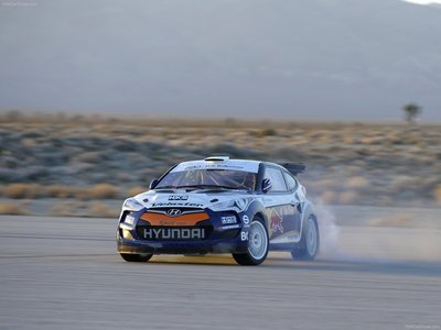 Hyundai Veloster Rally Car 2011 Poster with Hanger