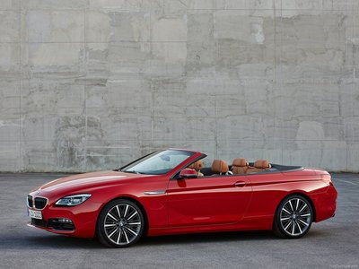 BMW 6 Series Convertible 2015 wooden framed poster
