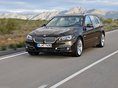 BMW 5 Series Touring 2014 Poster with Hanger