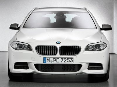 BMW M550d xDrive Touring 2013 wooden framed poster