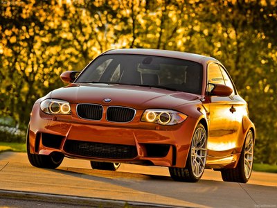 BMW 1 Series M Coupe US Version 2011 metal framed poster